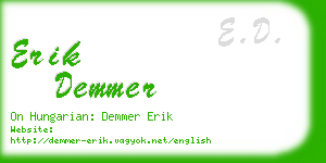 erik demmer business card